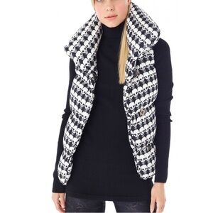 Thomas Wylde "Fortify" Skull Print Puffer Vest - Black and White
